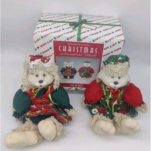 Vintage 1996 Hip and Hop Bunny 2pc Set House Of Lloyd Christmas Around the World - Picture 5 of 16